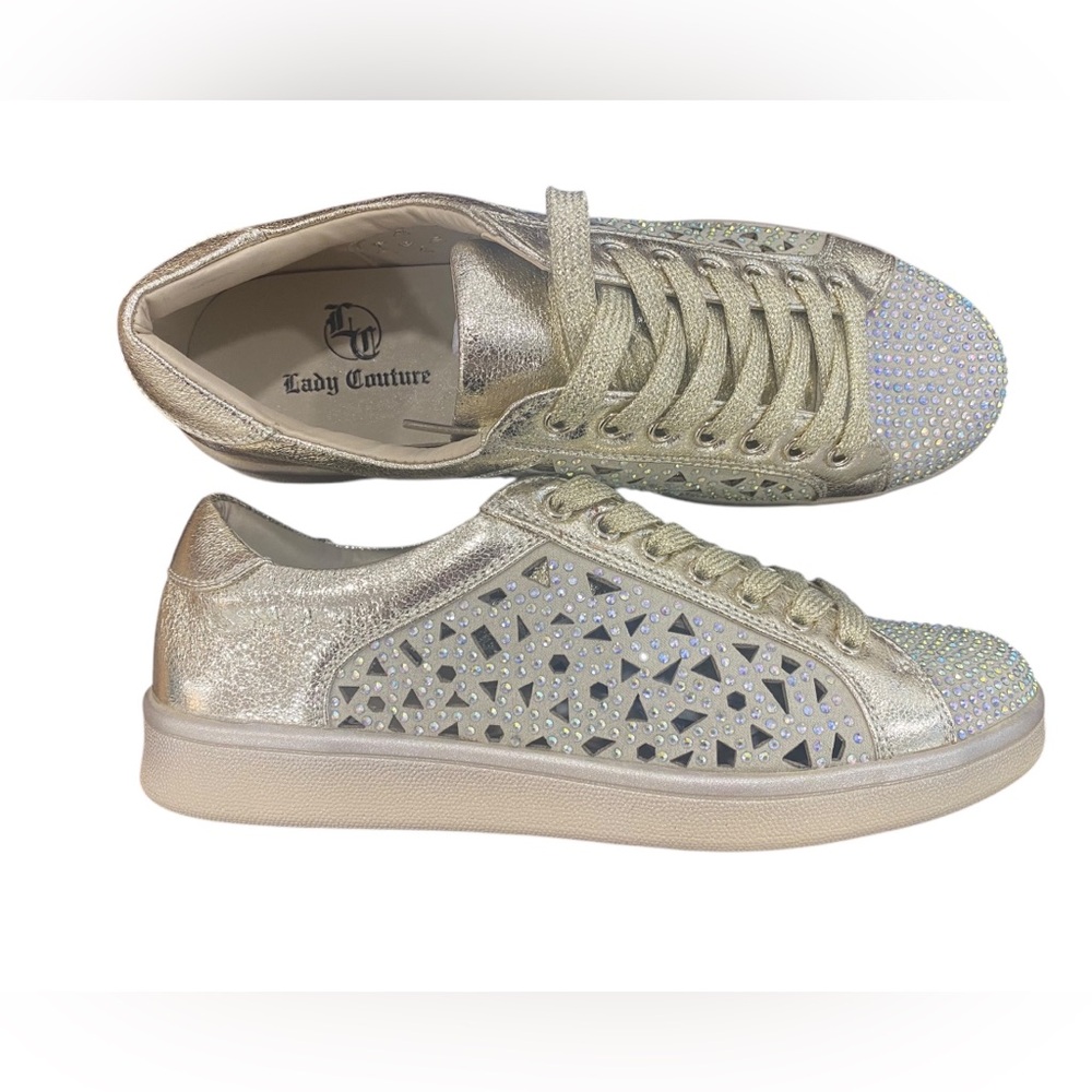 Lady Couture Gold Metallic Paris Sneaker